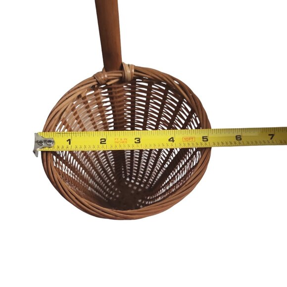 Vintage Cone Woven Wood Wicker Basket Lot Of 2 Baskets Wall Hanging Decor Boho - Picture 13 of 16